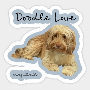 Apricot Doodle Dog Sticker